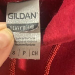 Burgundy red hoodie sweatshirt size small